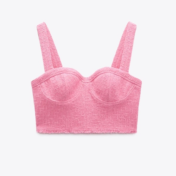 (#34) ZARA Textured Bustier Top - Picture 4 of 6